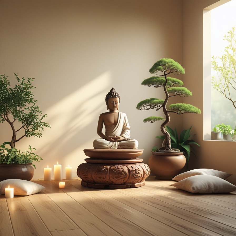 Peaceful meditation space