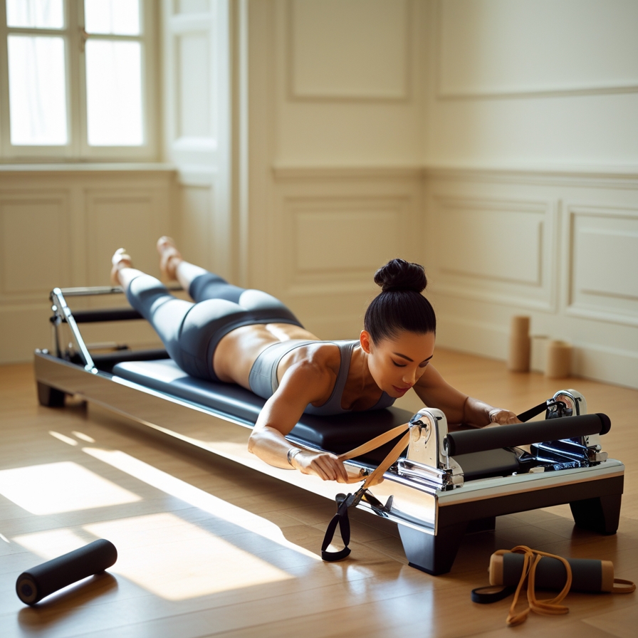 Pilates reformer exercise